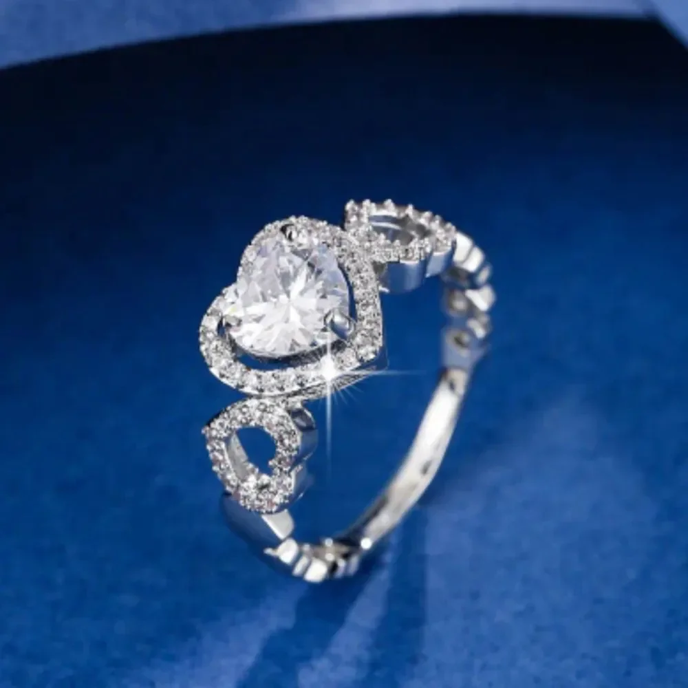 ✨️ Heart Zircon Engagement Ring Valentine's Day Gift